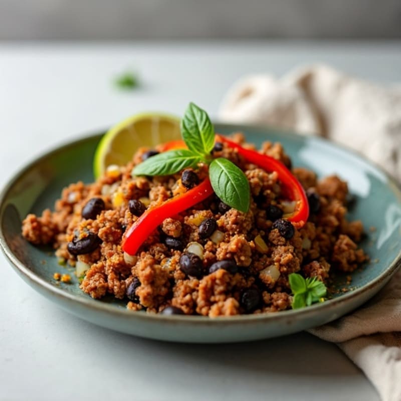 Spicy Lime Taco-Seasoned Ground Beef Skillet