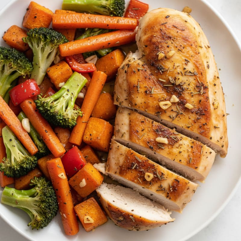 Garlic Herb Roasted Chicken with Vegetables