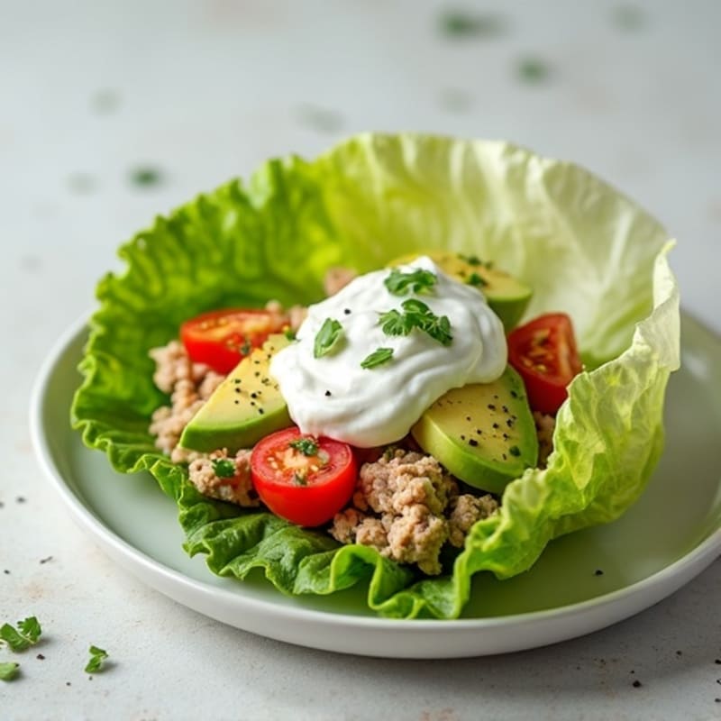 Creamy Avocado Turkey Lettuce Wrap