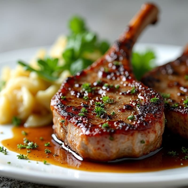 Herb-Crusted Pan Seared Lamb Chops