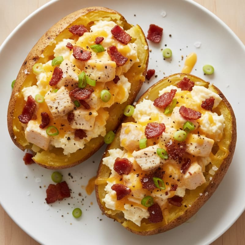 Bacon Cheddar Stuffed Potatoes
