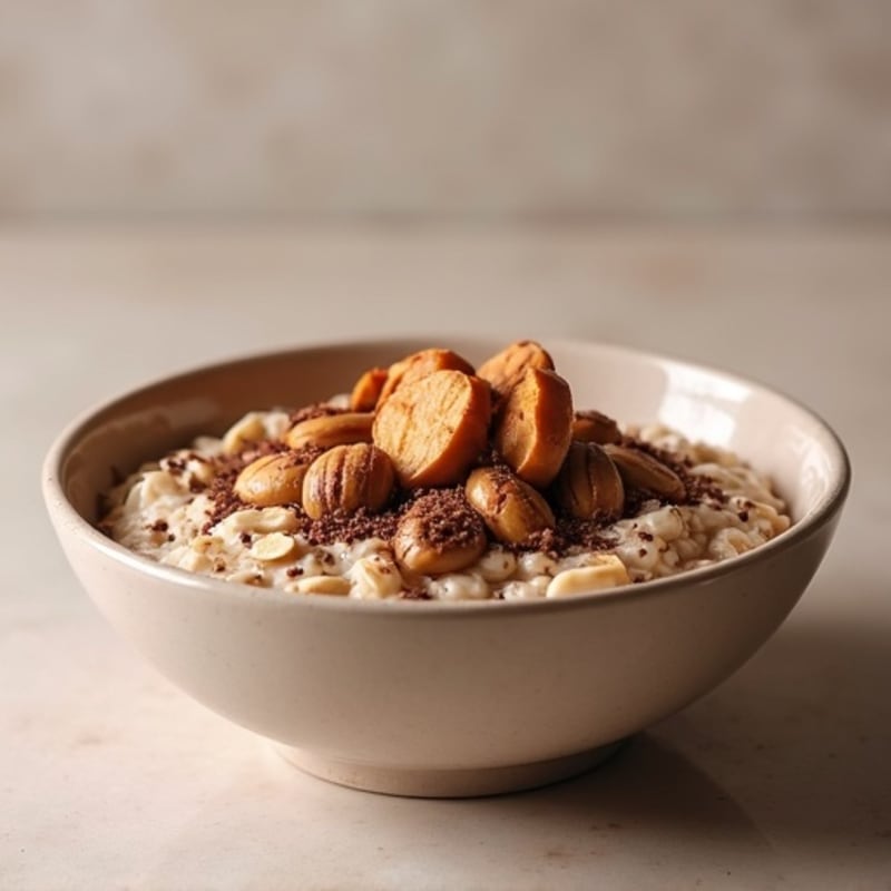 Creamy Chocolate Peanut Butter Protein Overnight Oats