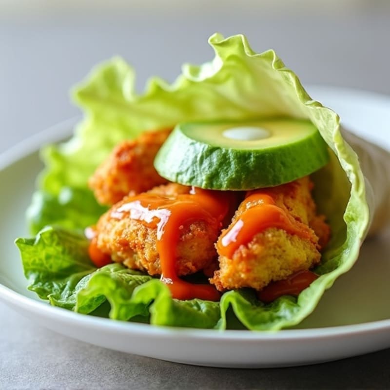 Crispy Buffalo Chicken Lettuce Wrap