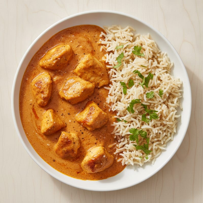 Indian Butter Chicken with Basmati Rice