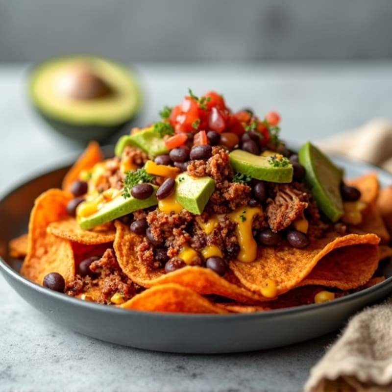 Crispy Pulled Pork Sweet Potato Nachos