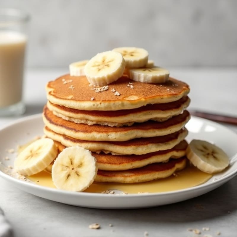 Fluffy Vanilla Protein Pancake Stack