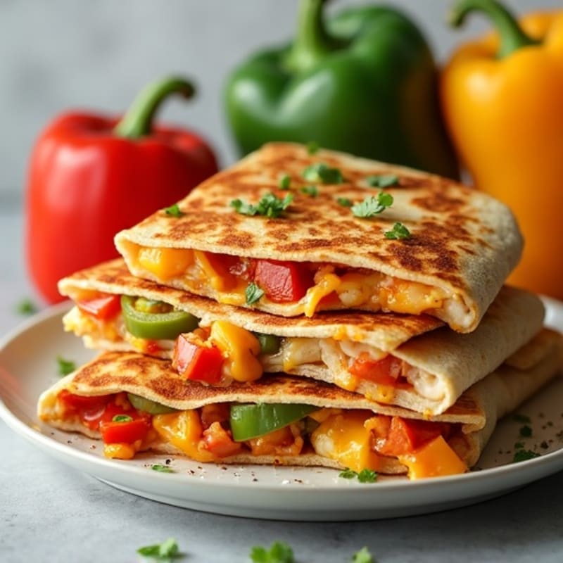 Crispy Sheet Pan Chicken and Bell Pepper Quesadillas