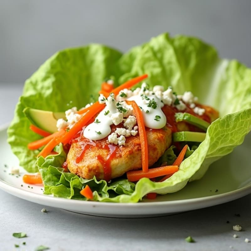 Spicy Buffalo Ranch Chicken Lettuce Wrap