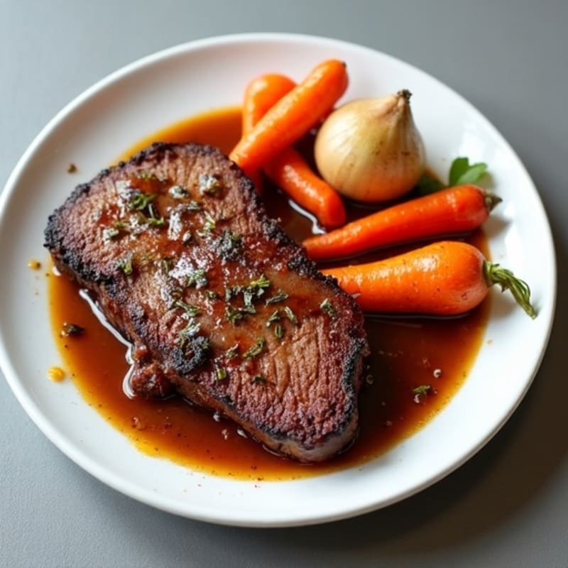 Lean Smoky Brisket with Roasted Root Vegetables
