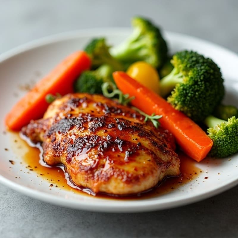 Crispy Teriyaki Chicken with Roasted Vegetables