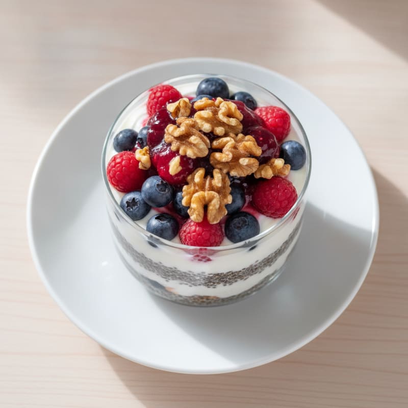 Creamy Greek Yogurt Parfait with Chia and Berries