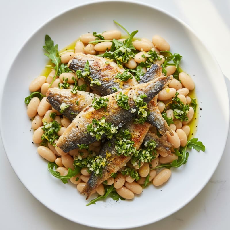 Pan-Seared Sardines with Lemon-Herb Gremolata