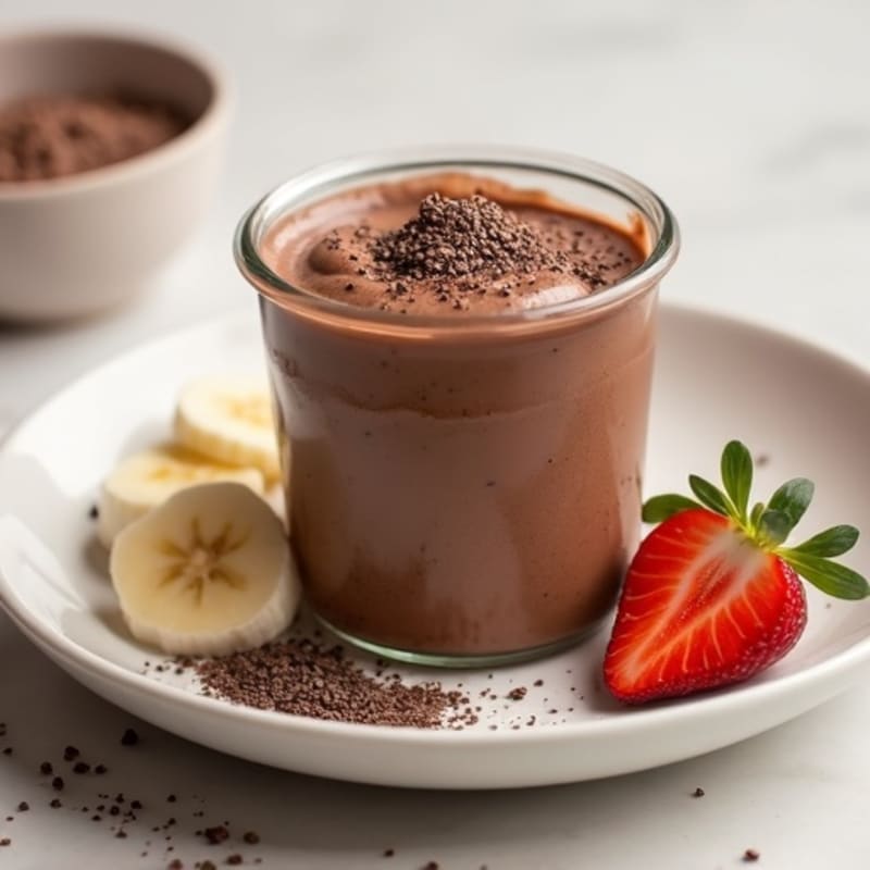 Silky Chocolate Protein Pudding with Chia Seeds