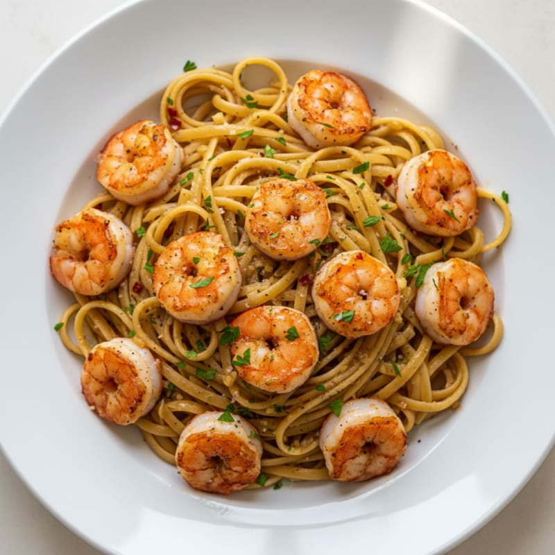 Garlic Butter Shrimp Scampi with Linguine