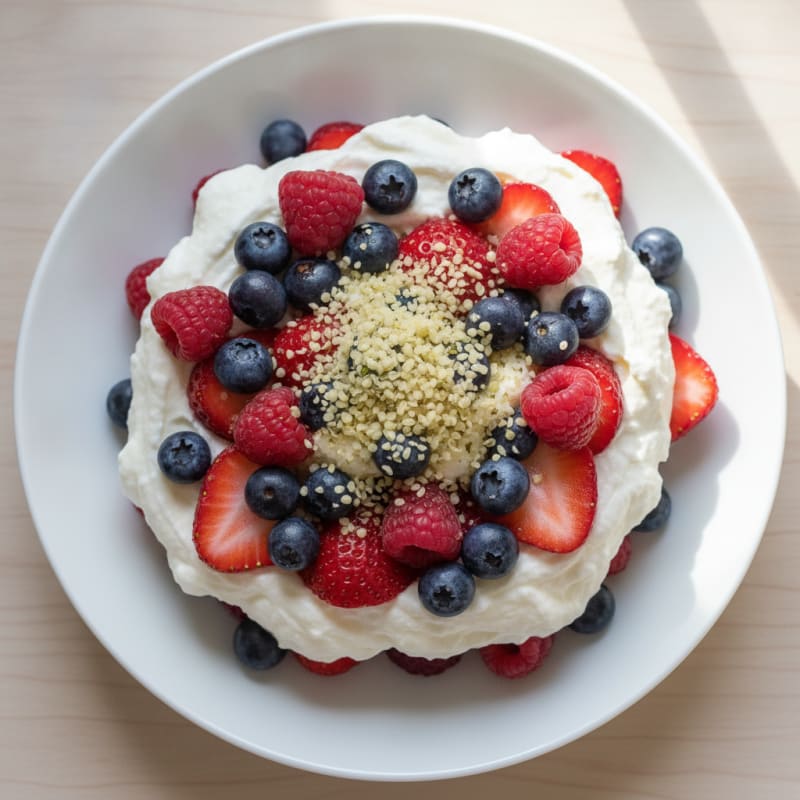 Greek Yogurt Protein Parfait with Mixed Berries