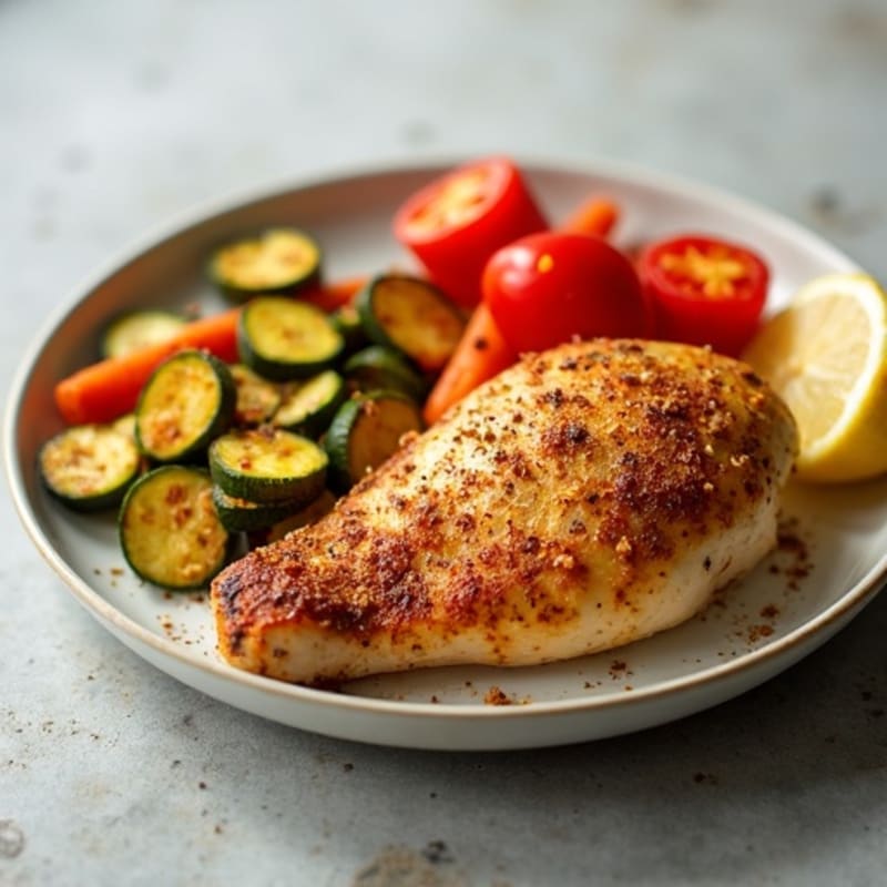 Spiced Roasted Chicken with Crispy Roasted Vegetables