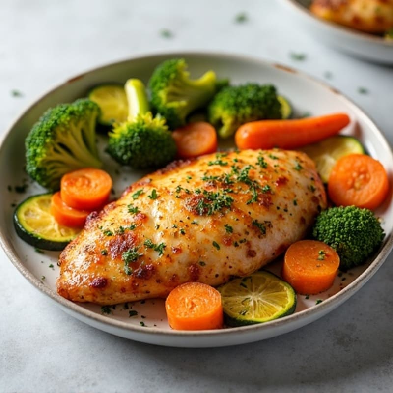Crispy Sheet Pan Lemon-Herb Chicken with Roasted Vegetables