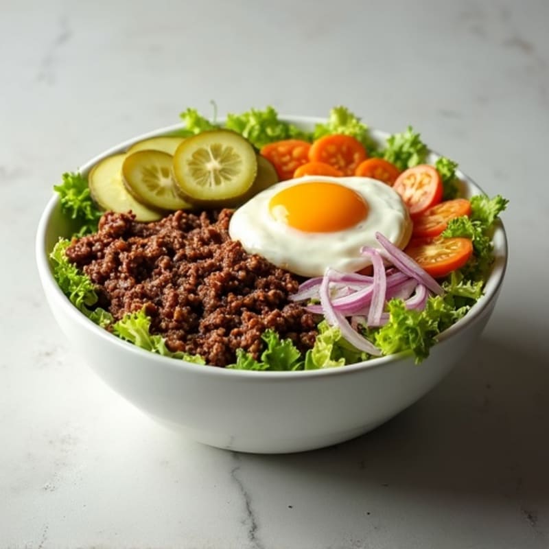 Lean Ground Beef Big Mac Crunch Bowl