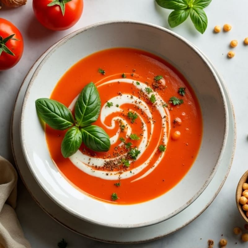 Creamy Fresh Tomato Basil Soup