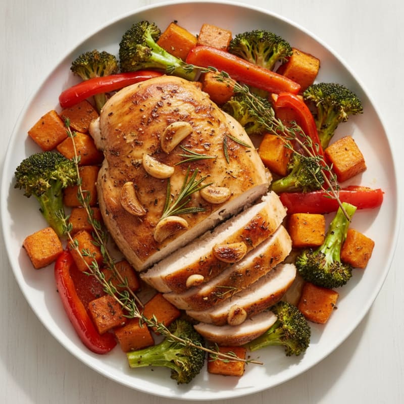 Garlic Herb Roasted Chicken with Vegetables