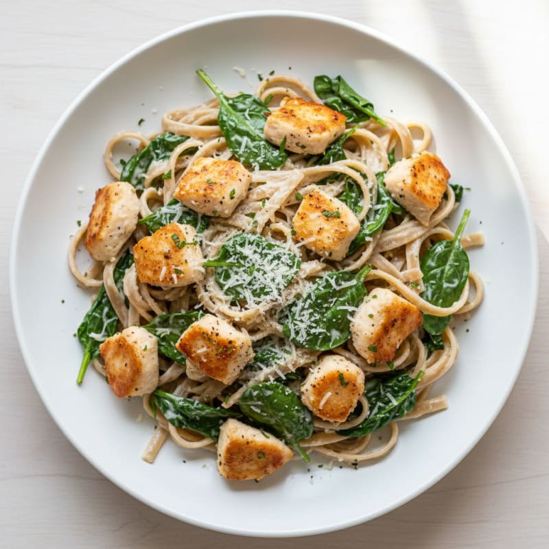 Creamy Garlic Parmesan Chicken Fettuccine
