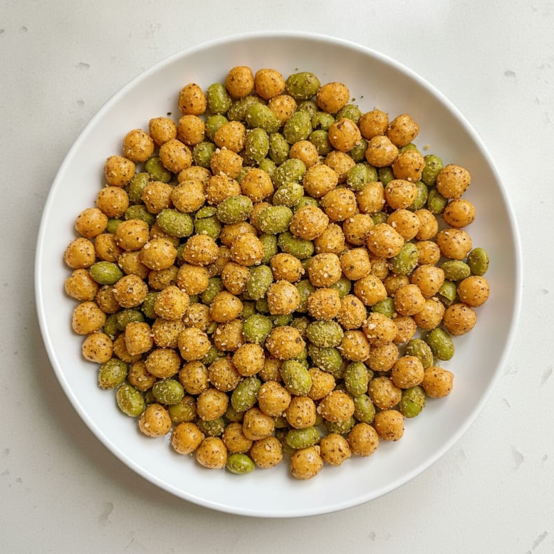 High-Protein Roasted Chickpea and Edamame Mix