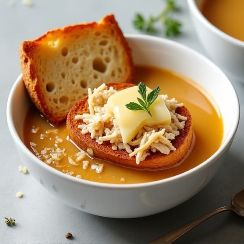 Lightened-Up French Onion Soup with Gruyere Toasts