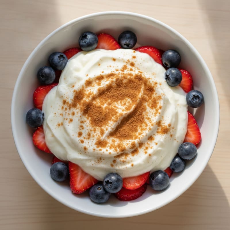High-Protein Greek Yogurt Parfait with Mixed Berries