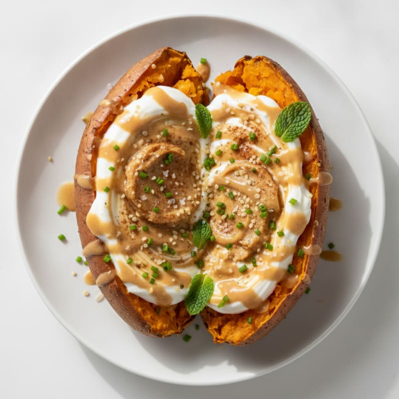 Baked Sweet Potato with Cinnamon Butter