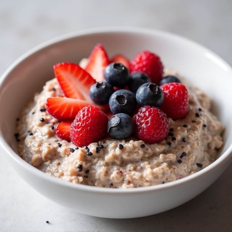 Creamy Protein-Packed Overnight Oats with Berries and Chia