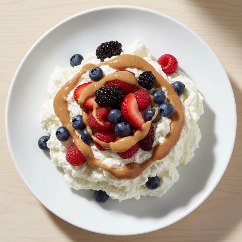 Silky Greek Yogurt Protein Mousse with Mixed Berries