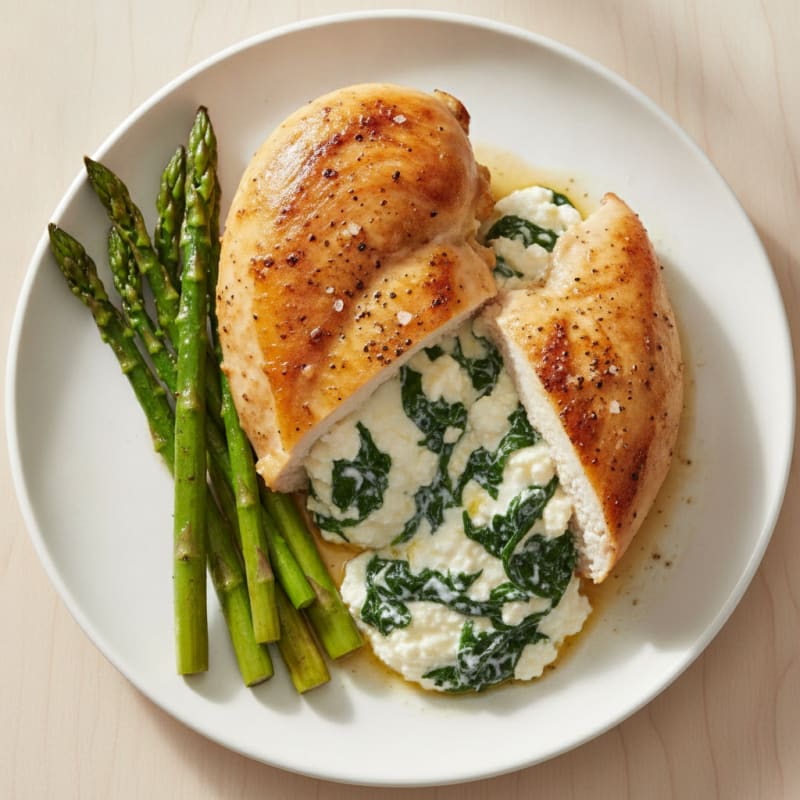 Spinach & Cheese Stuffed Chicken Breast