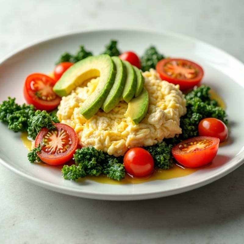 Egg White Scramble with Turkey and Spinach