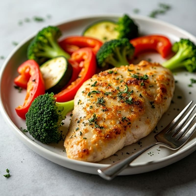 Herb-Crusted One-Pan Chicken with Roasted Vegetables