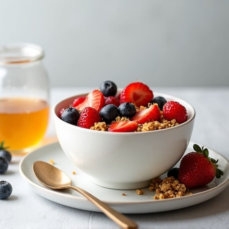Creamy Greek Yogurt Bowl with Mixed Berries and Protein Granola