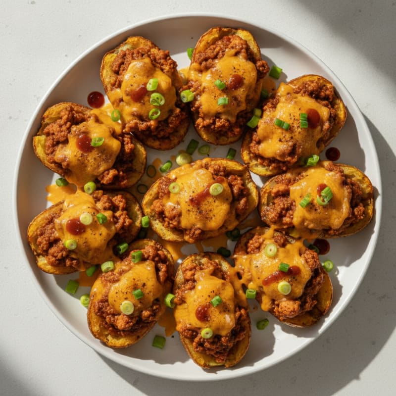 Chili Cheese Potato Skins