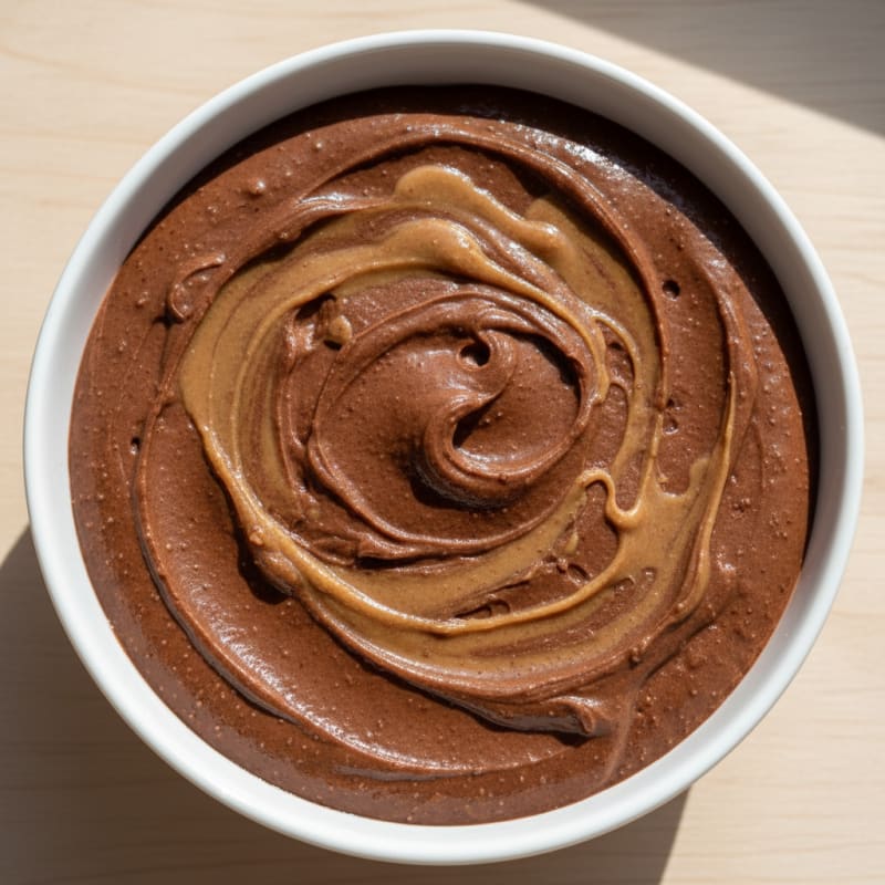 Silky Chocolate Protein Pudding with Almond Butter Swirl