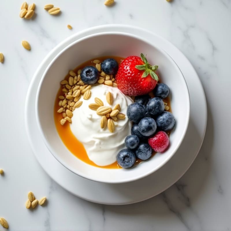 Greek Yogurt with Pumpkin Seeds and Blueberries