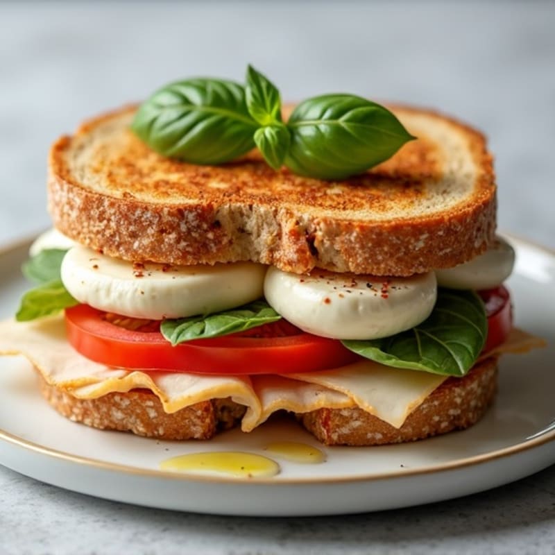 Fresh Mozzarella and Tomato Grilled Sandwich