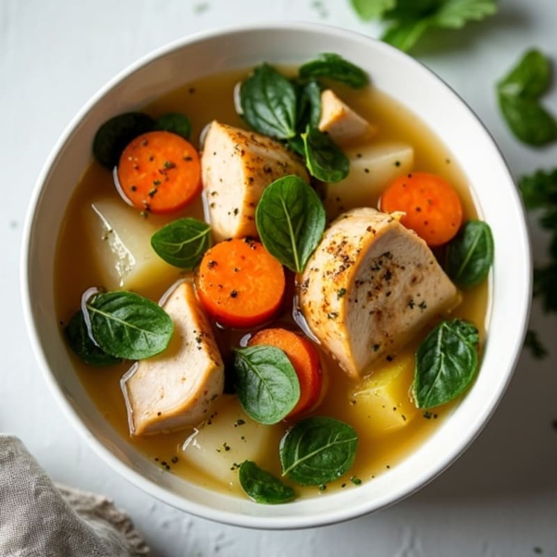 Herb-Roasted Chicken and Vegetable Soup