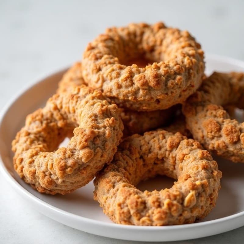 Protein-Packed Maple Cinnamon Baked Oat Rings
