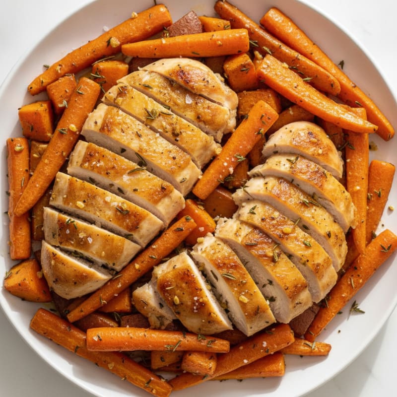 Garlic Herb Roasted Chicken with Root Vegetables