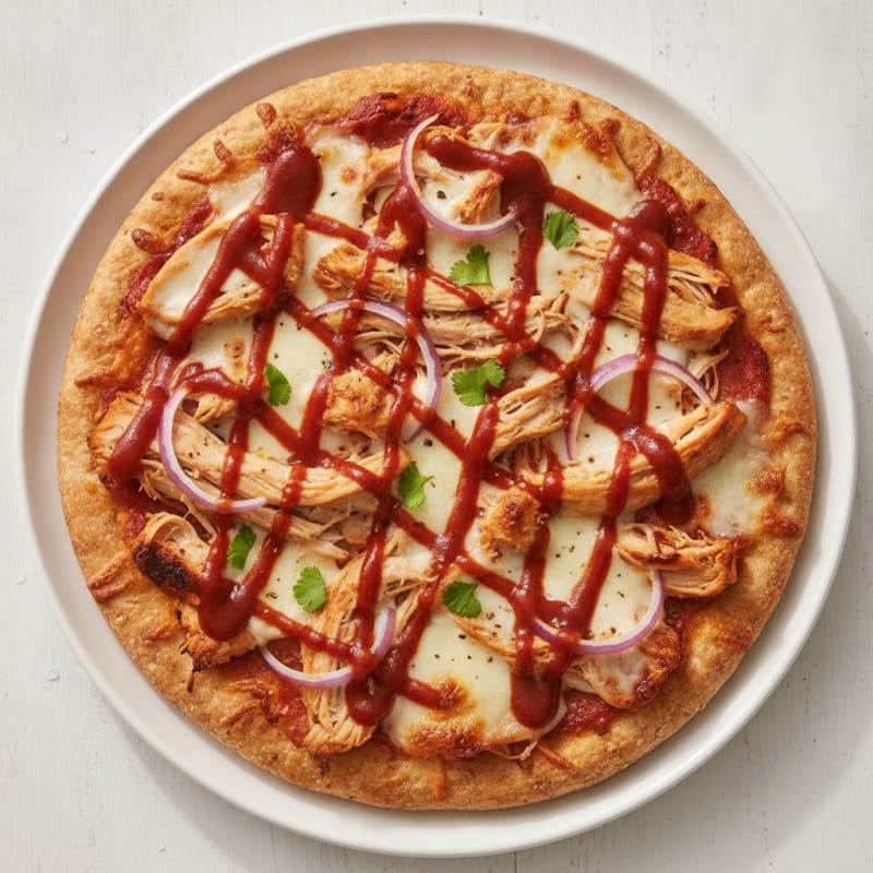 High-Protein BBQ Chicken Pizza with Red Onion