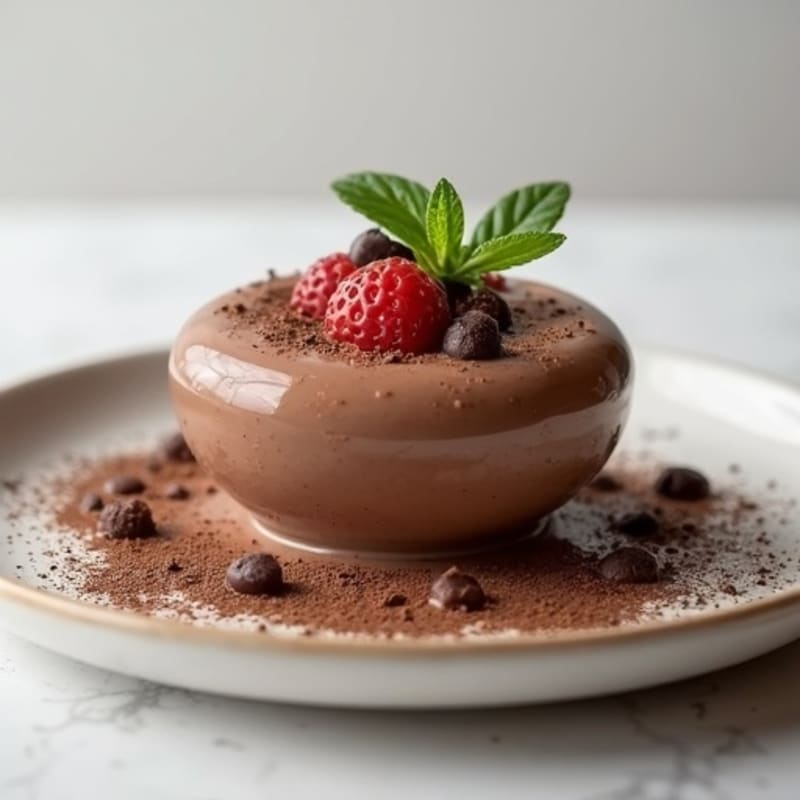 Silky Chocolate Protein Pudding with Greek Yogurt