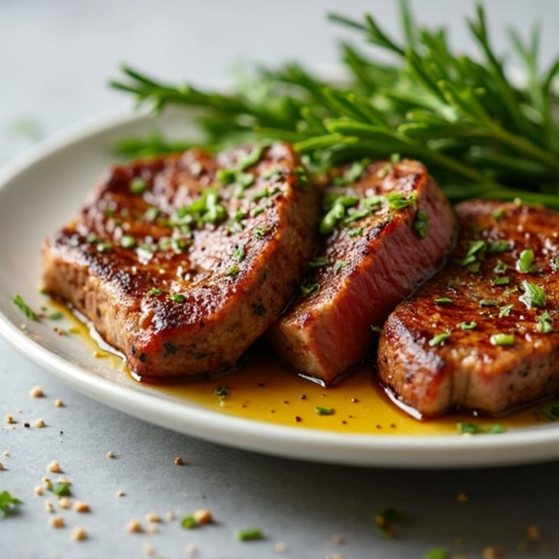 Garlic-Herb Crusted Pan-Seared Steak