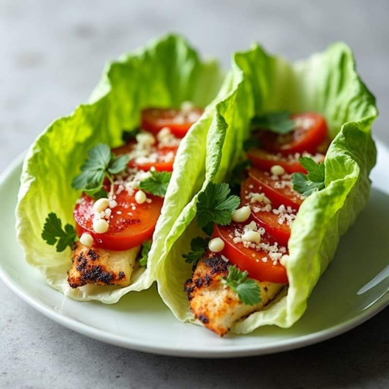 Crispy Grilled Chicken Caesar Lettuce Wrap