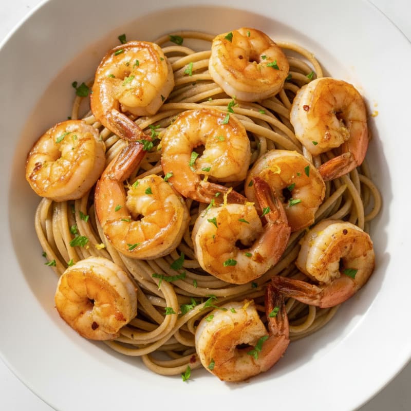 Garlic Butter Shrimp Scampi with Linguine