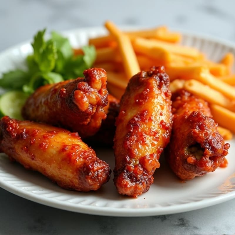 Crispy Baked Spicy BBQ Chicken Wings