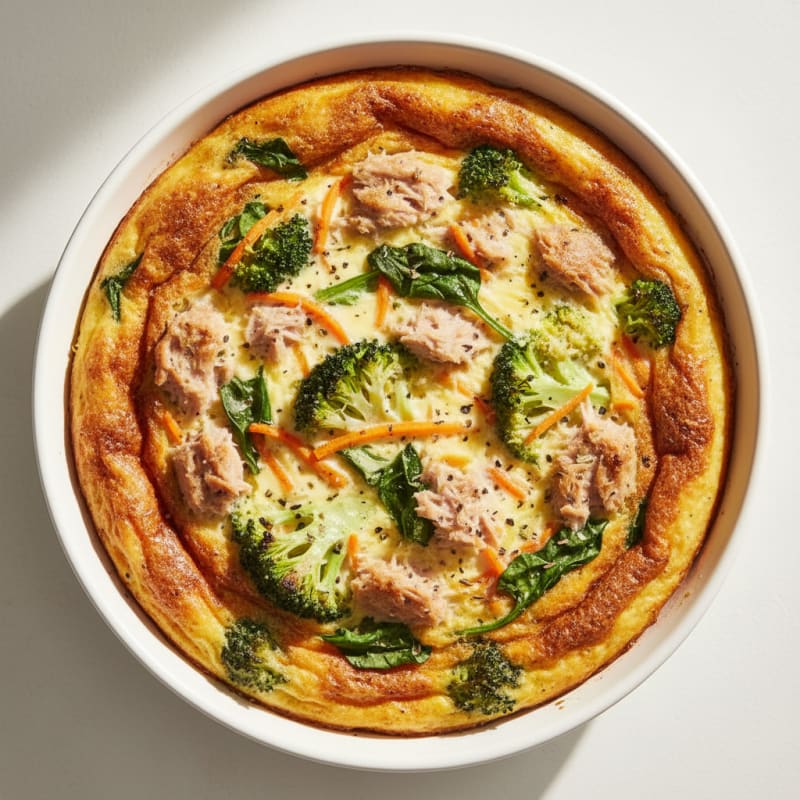 Tuna and Veggie Egg Bake