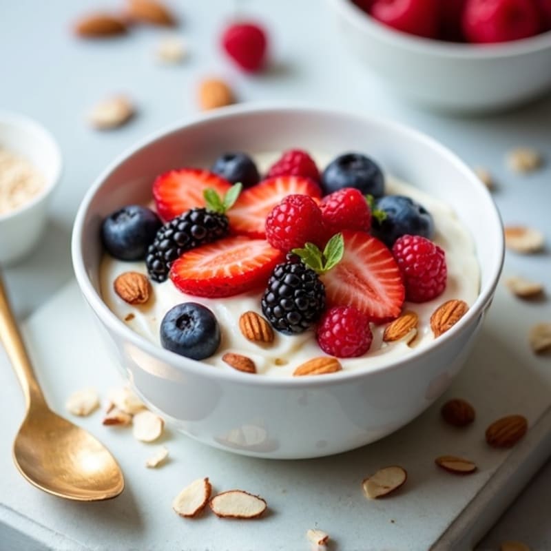 Greek Yogurt Protein Bowl with Mixed Berries